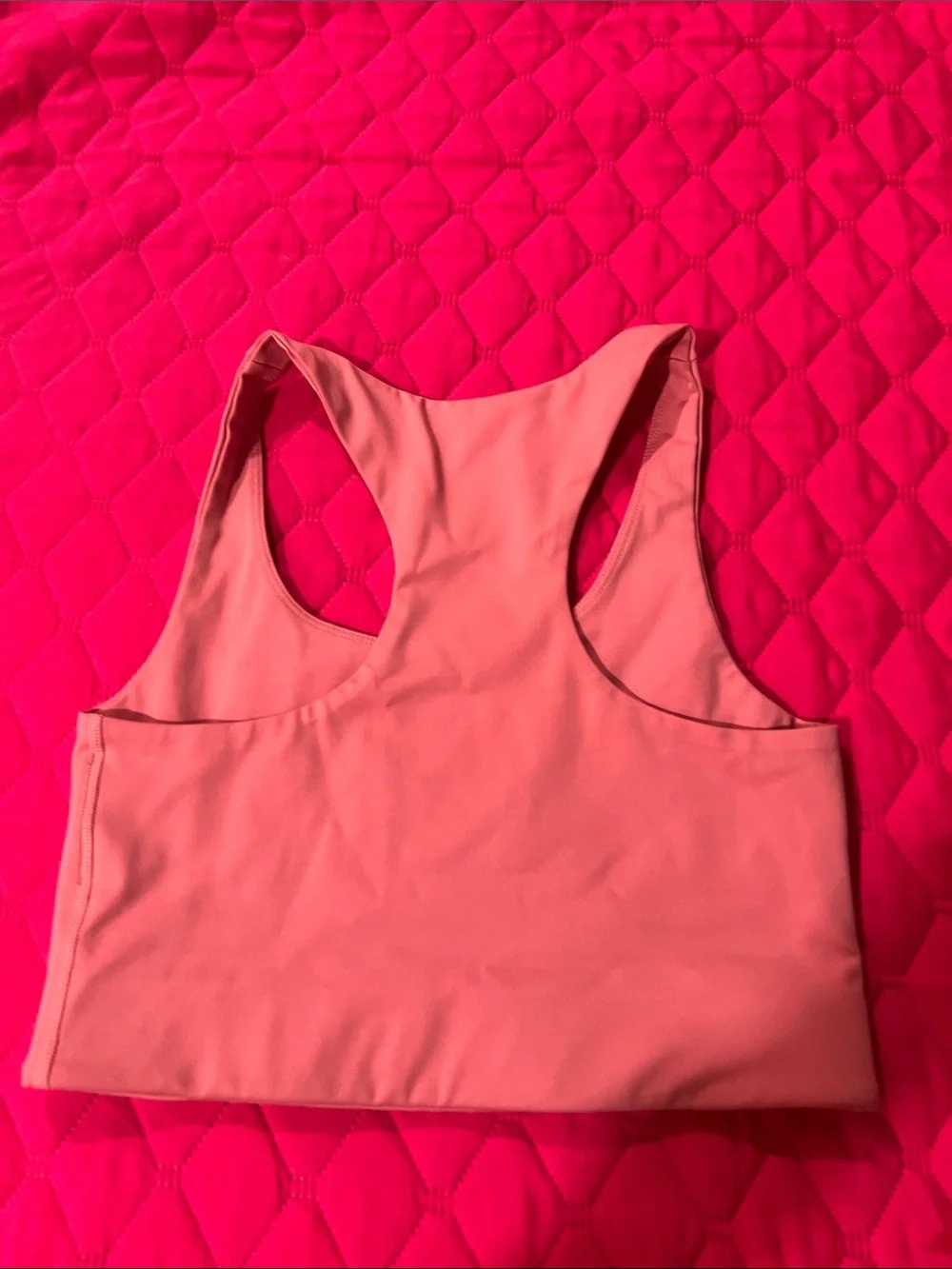 girlfriend collective Coral Peach Racerback Sports Bra